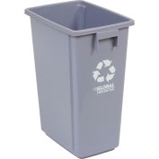 Global Industrial Recycling Container - Gray 15 Gallon 12"W X 18"D X 24"H
