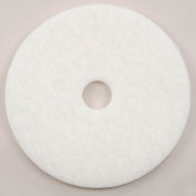 Global Industrial 20" Polishing Pad, White, 5 Per Case