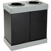 Safco&#174; Recycling Center For Multiple Recyclables, 56 Gallon, Black/Gray