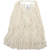Global Industrial 24 oz. Cotton Cut-End Mop Head, 4Ply, Narrow Band