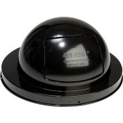 Global Industrial Steel Dome Lid For 36 Gallon Trash Can, Black
