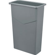 Global Industrial™ Mobile Trash Container with Lid - 32 Gallon Gray ...