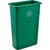 Global Industrial Slim Recycling Can, 23 Gallon, Recycling Green