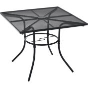 Interion&#174; 36&quot; Square Outdoor Caf&eacute; Table, Steel Mesh, Black