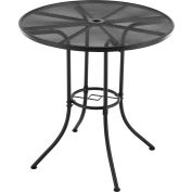 Interion&#174; 36&quot; Round Outdoor Counter Height Table, Steel Mesh, Black