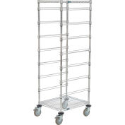 Global Industrial™ 21"L x 24"W x 69"H Chrome Wire Cart - 7 Level