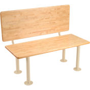 Global Industrial™ ADA Locker Room Bench Kit W/ Seat, Back & Pedestal, 48"W x 20"D x 17-1/4"H