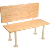 Global Industrial ADA Locker Room Bench Kit W/ Seat, Back & Pedestal, 48"W x 20"D x 17-1/4"H