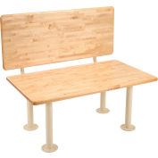 Global Industrial™ ADA Locker Room Bench Kit W/ Seat, Back & Pedestal, 42"W x 24"D x 17-1/4"H