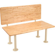 Global Industrial™ ADA Locker Room Bench Kit W/ Seat, Back & Pedestal, 48"W x 24"D x 17-1/4"H