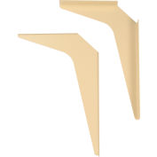Global Industrial Wall Mount Brackets For 24" Deep ADA Locker Bench Top, Almond, Pair
