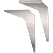 Global Industrial&#153; Wall Mount Brackets For 24&quot; Deep ADA Locker Bench Top, Stainless Steel, Pair