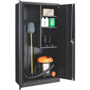 Global Industrial™ Janitorial Cabinet Assembled 36x18x72 Black