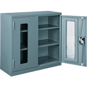 Global Industrial™ Clear View Wall Storage Cabinet Assembled 30"W x 12"D x 30"H Gray