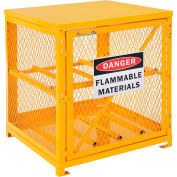Global Industrial Horizontal Cylinder Storage Cabinet W/ SGL Door, 4 Cylinder Capacity