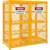 Global Industrial™ Cylinder Storage Cabinet DBL Door Horizontal, 16 Cylinder Capacity