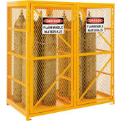 Global Industrial Cylinder Storage Cabinet DBL Door Vertical, 18 Cylinder Capacity, Assembled