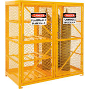 Global Industrial™ Cylinder Storage Cabinet DBL Door Combo 8 Horizontal/9 Vertical Cylinders 