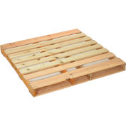 Global Industrial™ Stackable Open Deck Pallet, New Hardwood, 2-Way, 48"x48", 3500 Lb Stat Cap