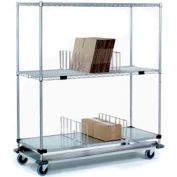 Nexel® Open Sided Wire Stock Picker Truck 2 Wire 1 Galvanized Shelf 1000 Lb Cap