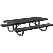 Global Industrial 6' Rectangular Kids Picnic Table, Expanded Metal, Black