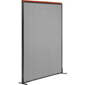 Interion® Deluxe Freestanding Office Partition Panel, 48-1/4"W x 73-1/2"H, Gray