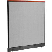 Interion® Deluxe Electric Office Partition Panel, 60-1/4"W x 65-1/2"H, Gray
