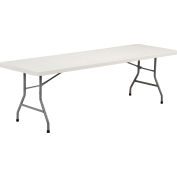 Interion® Plastic Folding Table, 30" x 96", White