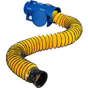 Global Industrial 8" Confined Space Blower Fan W/ 25' Ducting, 1 Speed, 1000 CFM, 1/3 HP