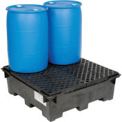 Global Industrial™ 4 Drum Spill Containment Sump with Plastic Deck