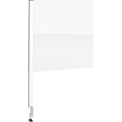 Global Industrial™ Cashier Shield 24"L X 24"H Add-On, With Center Clamp On Base, Silver