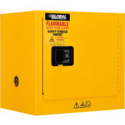 Global Industrial™ Flammable Cabinet, Manual Close Single Door, 6 Gallon, 23"Wx18"Dx22"H