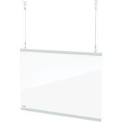 Global Industrial™ Hanging Cashier Shield, 56"W x 22"H, 2/Pack