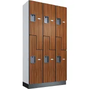 樹脂倉庫 Salsbury Z-Style 2-Tier 6 Door Ex. Wide Wood Locker, 45