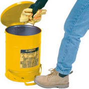 Justrite 14 Gallon Oily Waste Can, Yellow - 09501