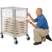 Nexel® End Load Wire Tray Cart with 19 Tray Capacity