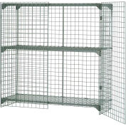 Global Industrial Wire Mesh Security Cage Locker, 72"Wx36"Dx72"H, Gray, Unassembled