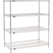 Nexel® Chrome Wire Shelving Starter - 48"W x 24"D x 63"H