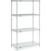 Nexel® Stainless Steel Wire Shelving Starter 36"W x 18"D x 63"H