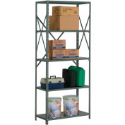 Steel Shelving 20 Ga 48"Wx18"Dx85"H Open Clip Style 5 Shelf