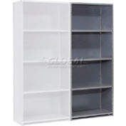 Steel Shelving 20 Ga 36"Wx18"Dx85"H Closed Clip Style 5 Shelf Add-On