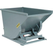 Global Industrial Medium Duty Self Dumping Forklift Hopper, 2 Cu. Yd., 4000 Lbs, Gray