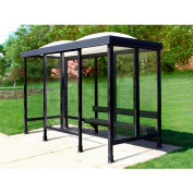 Smoking Shelter Dome Roof Four Sided With Left And Right Front Opening 12' x 5'