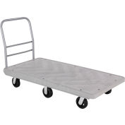 Structural Foam 60 x 30 Plastic Deck Platform Truck with 6 Wheels 2500 Lb. Capacity