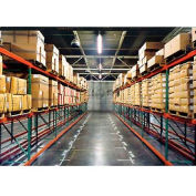 Husky Rack & Wire 183614443096DS Tear Drop Pallet Rack With Wire Deck - 96"W x 36"D x 144"H