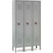 Infinity™ Locker Single Tier 12x12x72 3 Door Ready To Assemble Gray