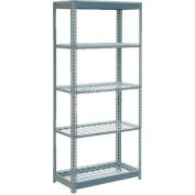 Global Industrial™ Heavy Duty Shelving 36"W x 12"D x 60"H With 5 Shelves - Wire Deck - Gray