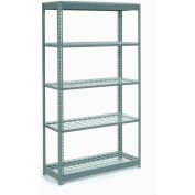 Global Industrial™ Heavy Duty Shelving 48"W x 18"D x 60"H With 5 Shelves - Wire Deck - Gray