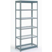 Global Industrial™ Heavy Duty Shelving 36"W x 24"D x 60"H With 6 Shelves - Wire Deck - Gray