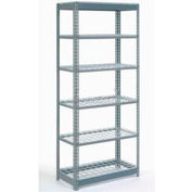 Heavy Duty Shelving 48"W x 24"D x 60"H With 6 Shelves - Wire Deck - Gray